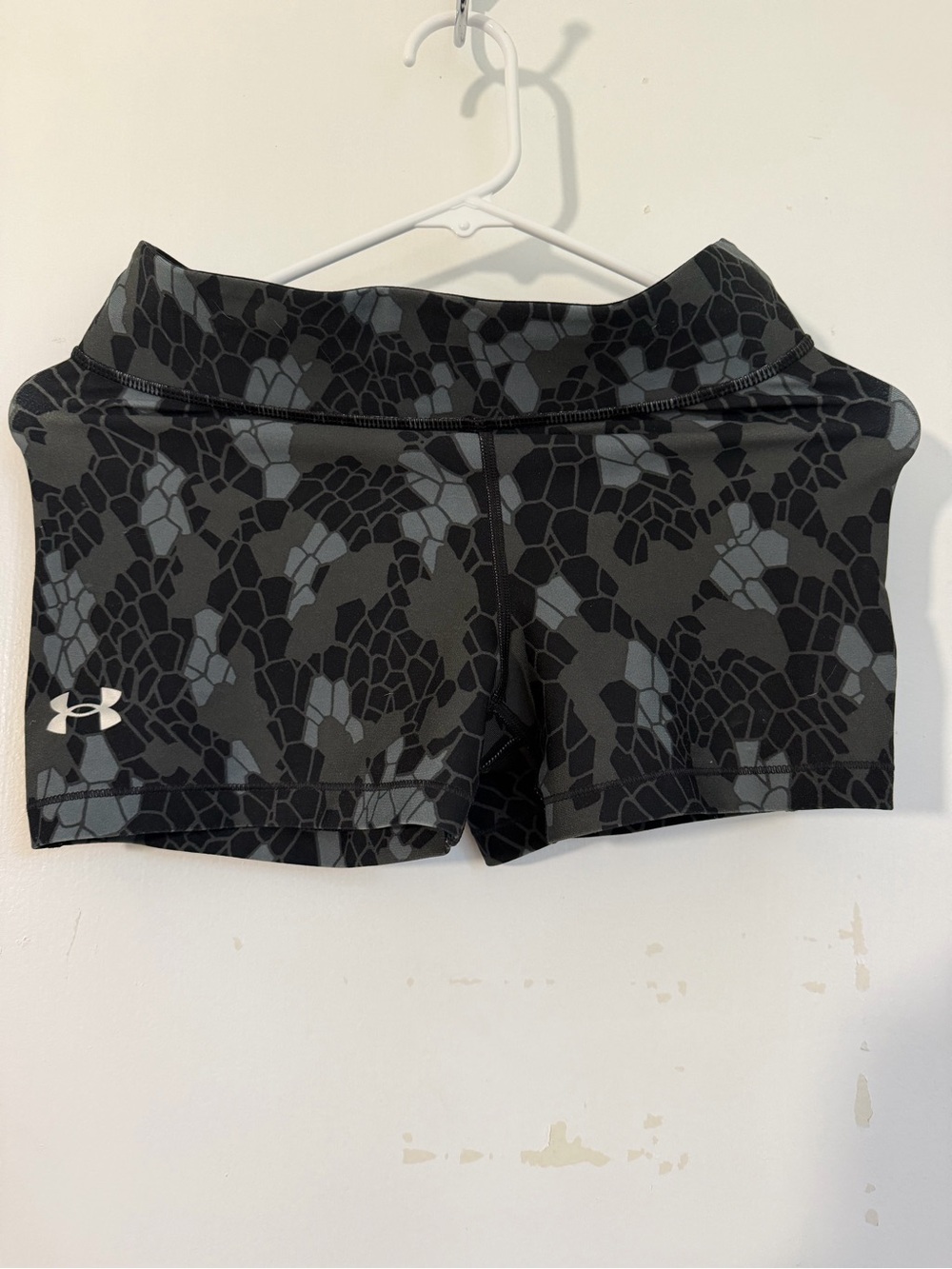 Under Armour Women’s Black & Gray Camo Athletic Shorts